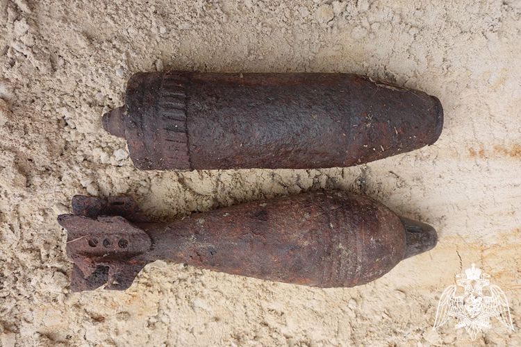 Артиллерийские снаряды и мины времен Великой Отечественной войны уничтожили взрывотехники Росгвардии на Кубани