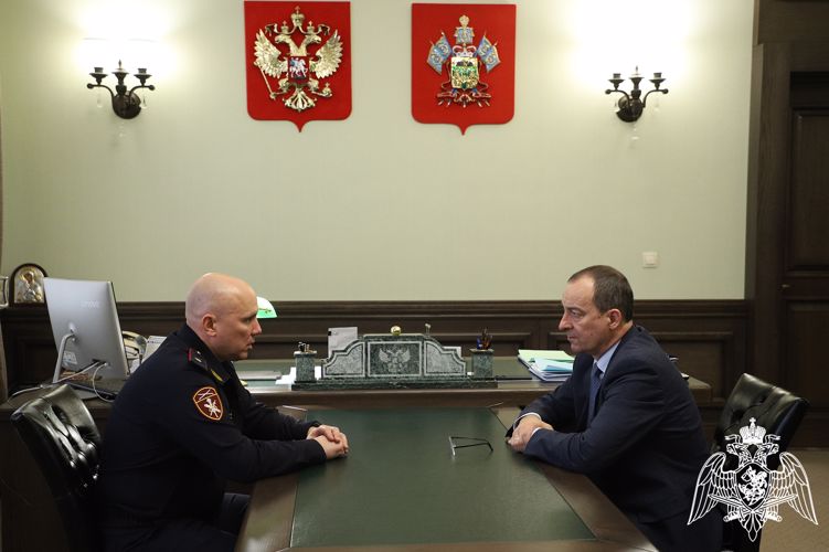 Начальник Главного управления Росгвардии по Краснодарскому краю и руководитель краевого парламента обсудили вопросы взаимодействия